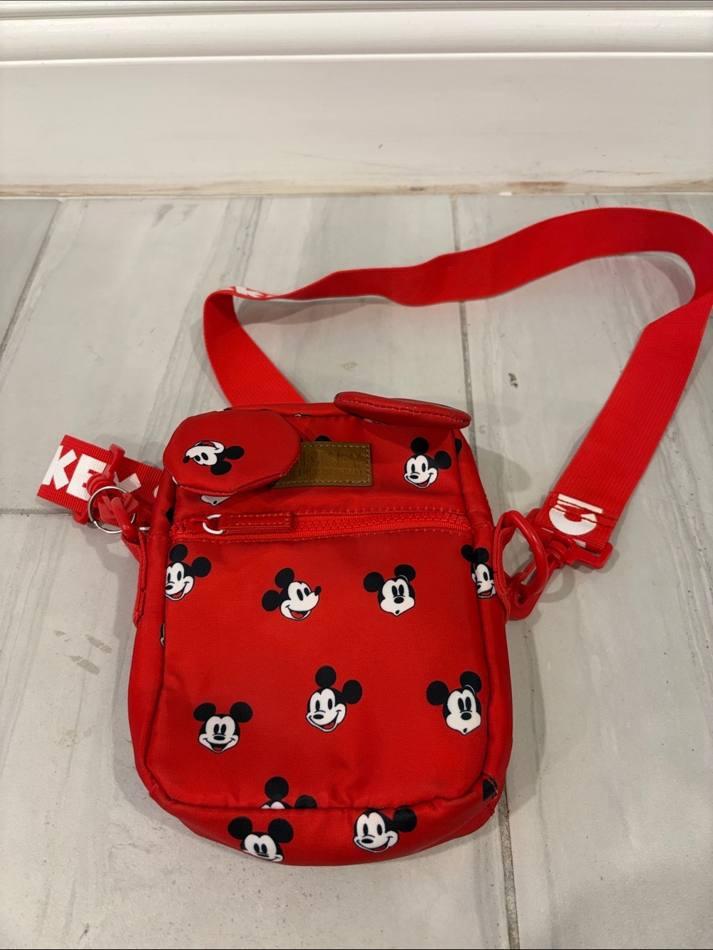 Disney Store Mickey Mouse Red Crossbody Bag with 3D Ears